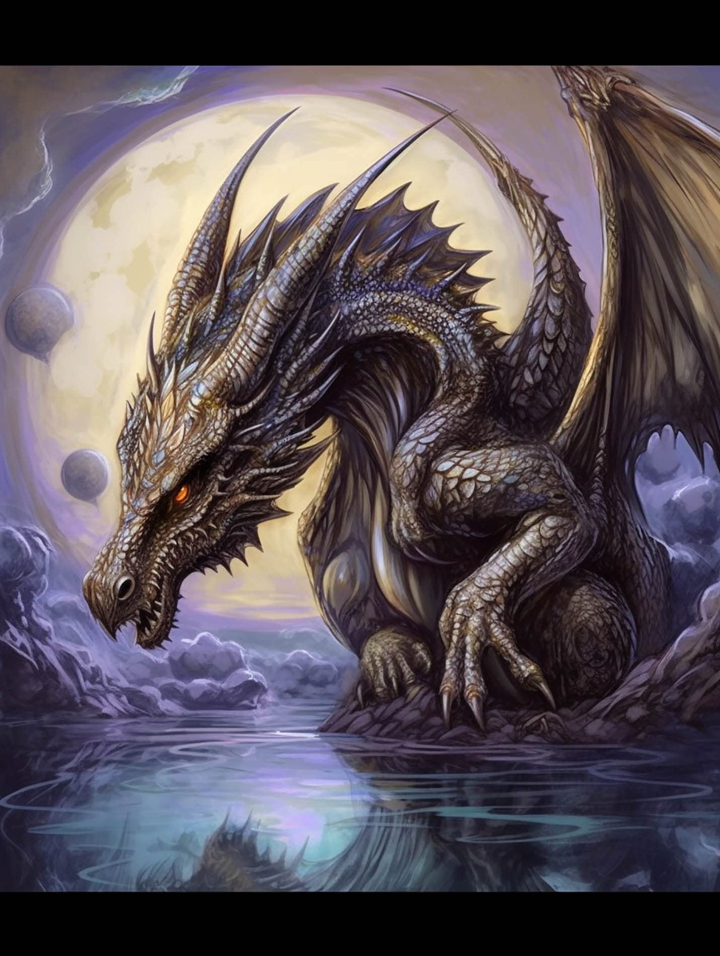 VAIIEYO 5D Diamond Painting Animal, Broderie Diamant La Bête, Canevas Diamant Kit Complet Point De Croix Broderie Salon Chambre Autocollant Mural Décoration 30x40cm