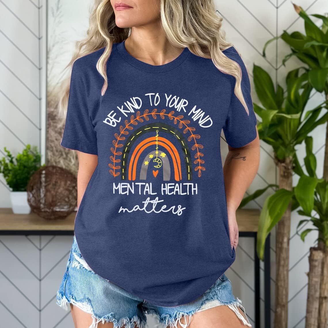 Mental Health Shirt Women Therapist Psychologist Shirts Inspirational Graphic Tees Motivational Gift Tops - Image 2