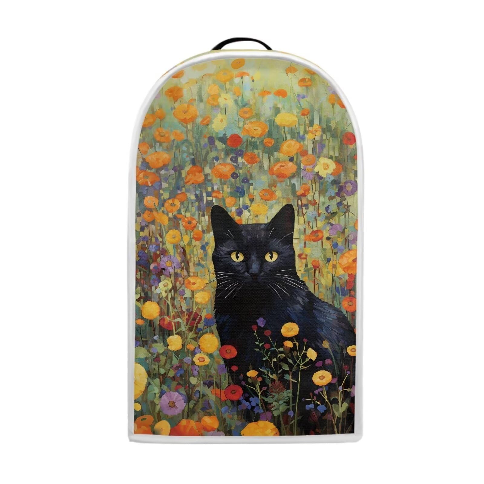 Talayituse Cat Flower Print Blender Cover Kitchen Appliance Covers Stand Mixer or Coffee Juice Machine Blender Dust Cover and Fingerprint Protection