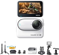 Insta360 GO 3S (White) 64GB Tiny Mighty 4K Action Vlogging Camera, Portable, Mount Anywhere, Waterproof, Stabilization, + ...