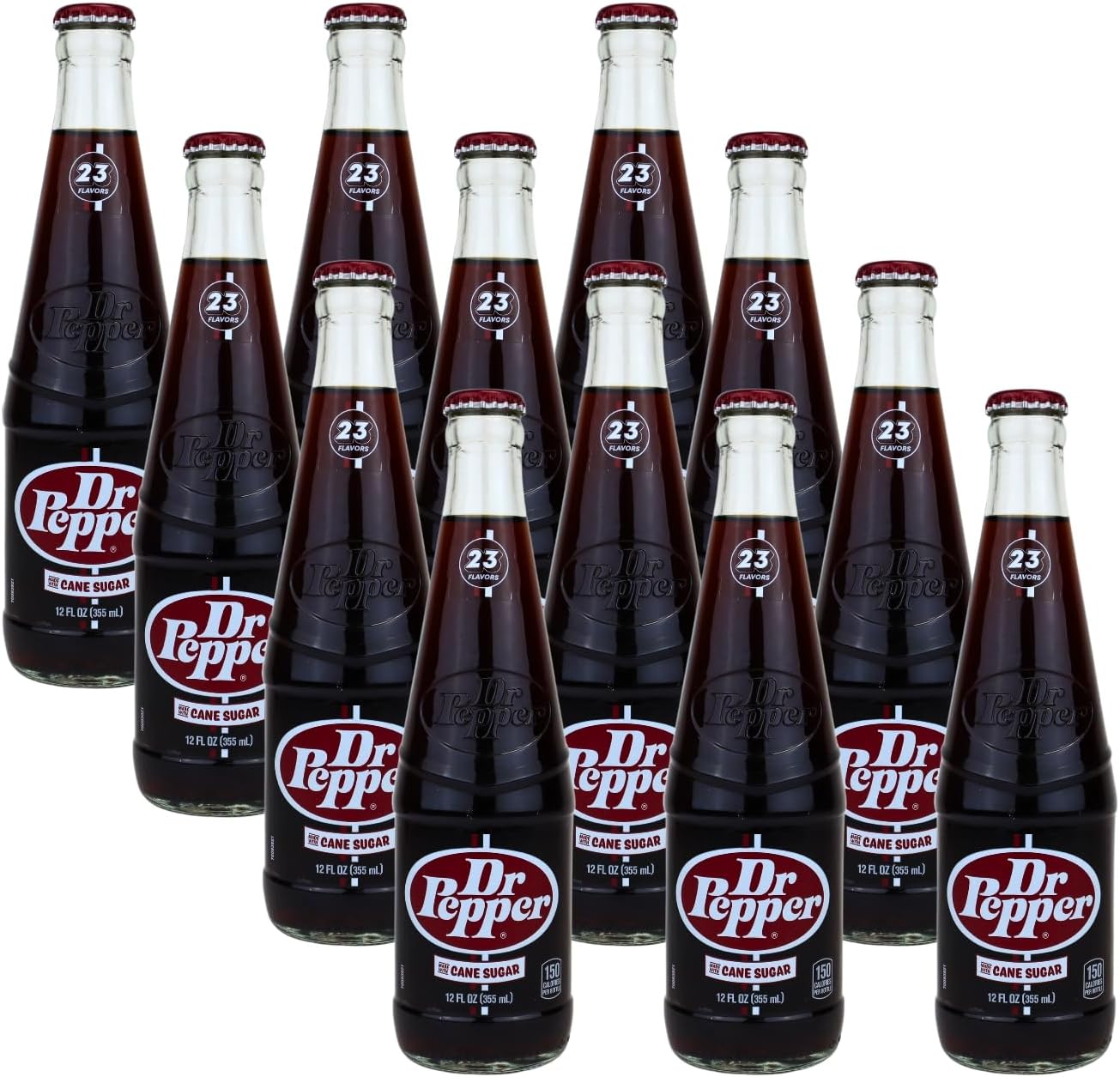 Dr. Pepper Real Sugar Soda, 12 Ounce (12 Bottles)