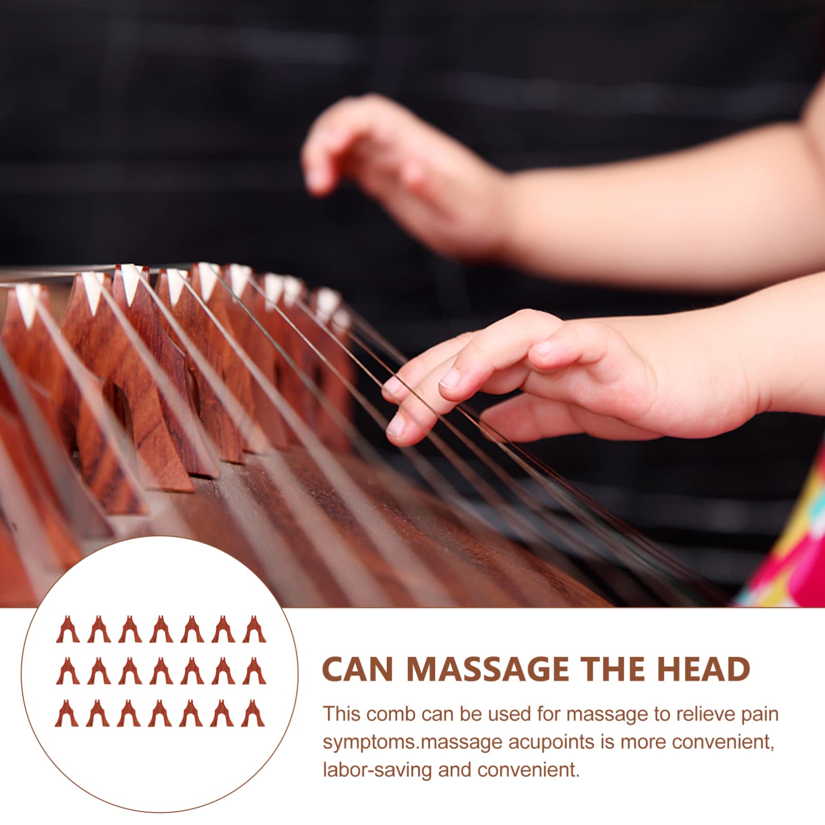 ARTIBETTER 21pcs Guzheng Bridge Set - Rosewood Material - Durable & Practical - Improves Timbre - Light Brown - Image 4