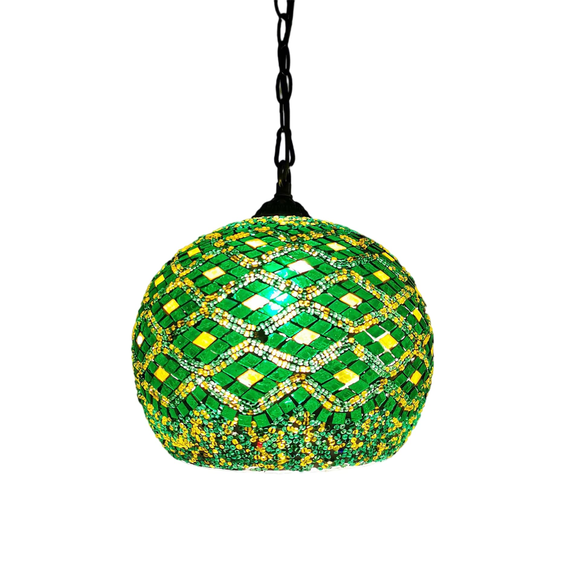 METTEOR Turkish Moroccan Mosaic Plug In Swag Pendant Lamp Light Fixture Plugged Tiffany Chandelier For Hallway Aisle Porch Stairway Closet,8 Comfort (1 A)