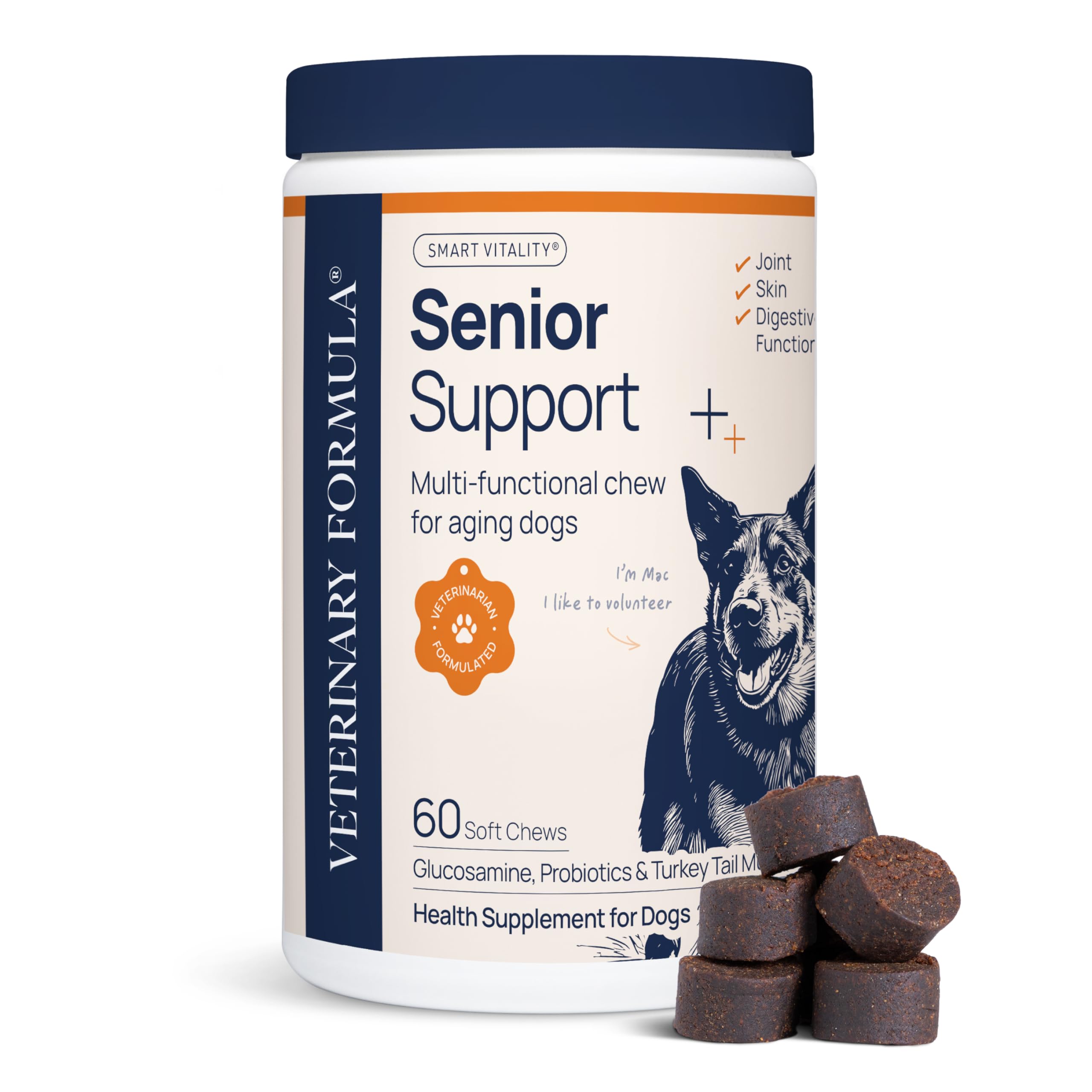 Veterinary Formula Smart Vitality Senior Support Supplement, 60 Soft Chews