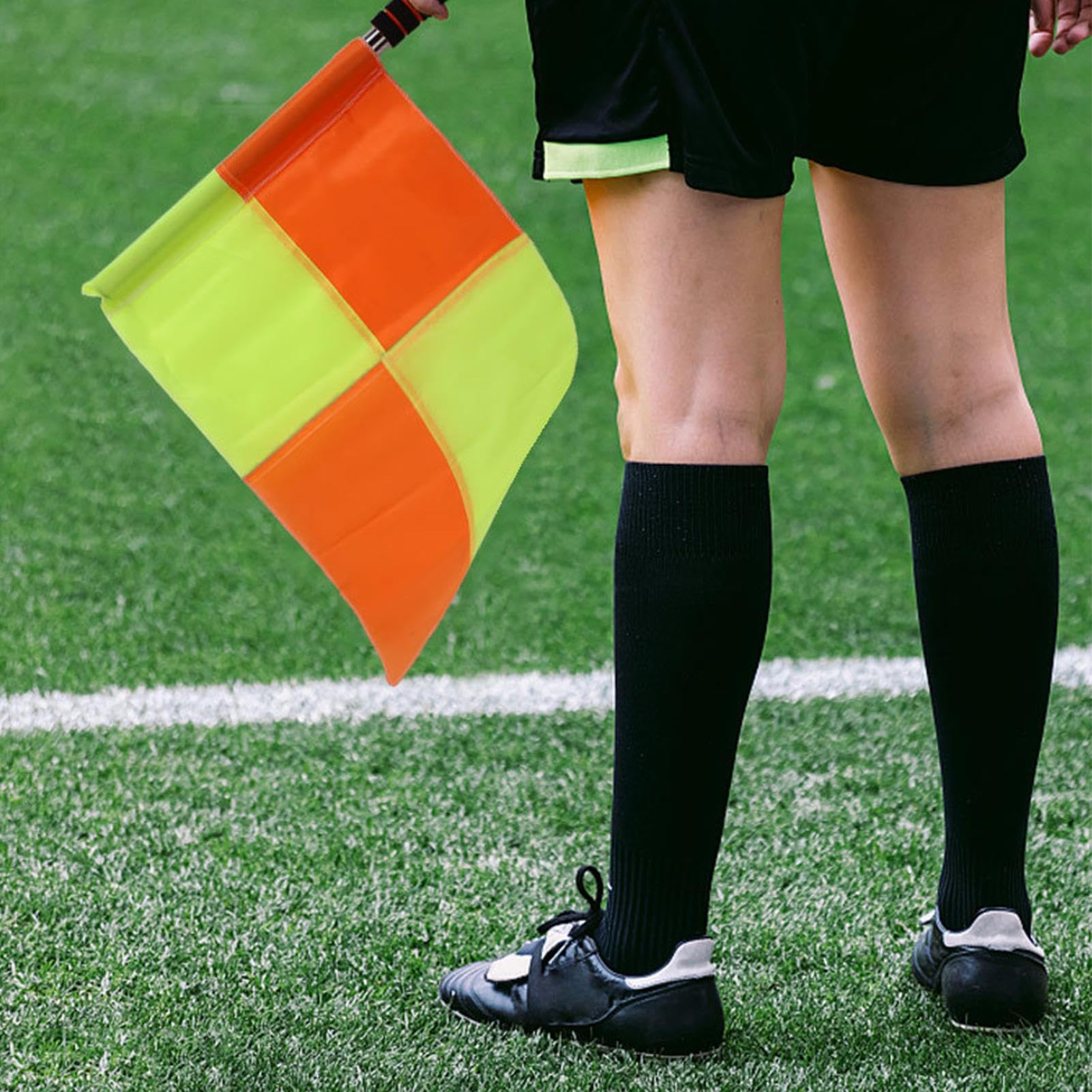 Banderines de Árbitro de Fútbol | Juego de 2 Banderas con Mango Ergonómico y Alta Visibilidad