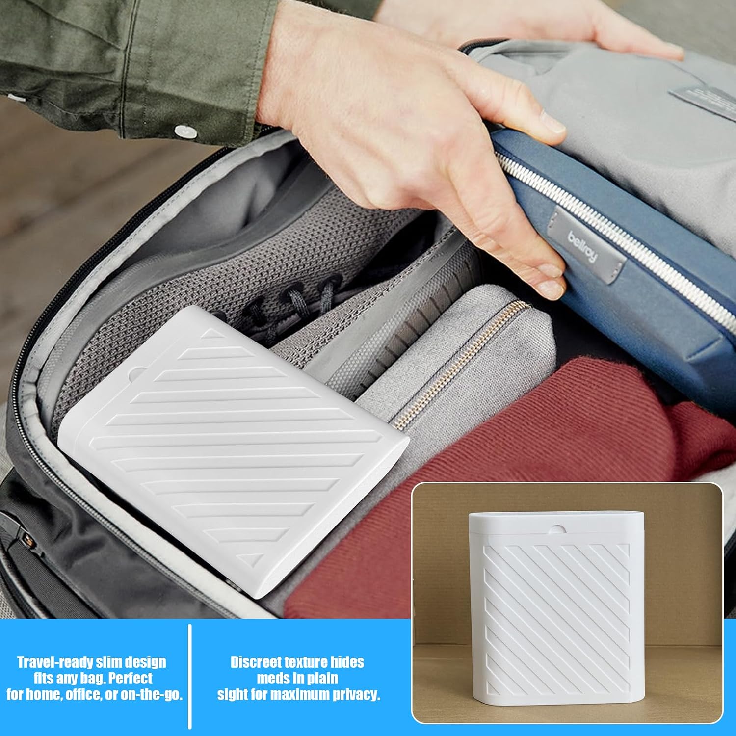 4 Pen Fridge Case Compatible with Zepbound and Mounjaro Pens, Refrigerator Organizer Storage Holder, Space-Saving Protective Container for GLP-1 Medication, Home & Travel Use