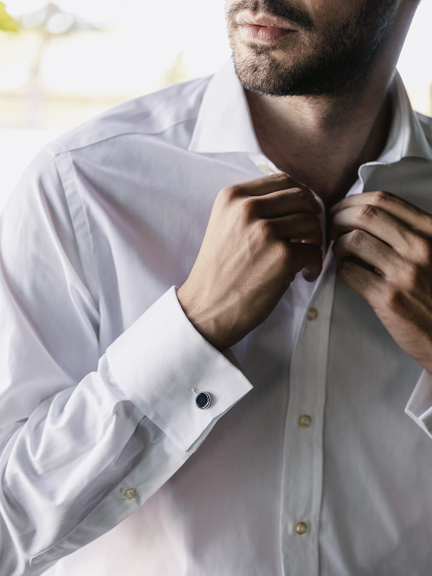 Breil Gemelli collezione CUFFLINK-CODE in acciaio e onice da uomo