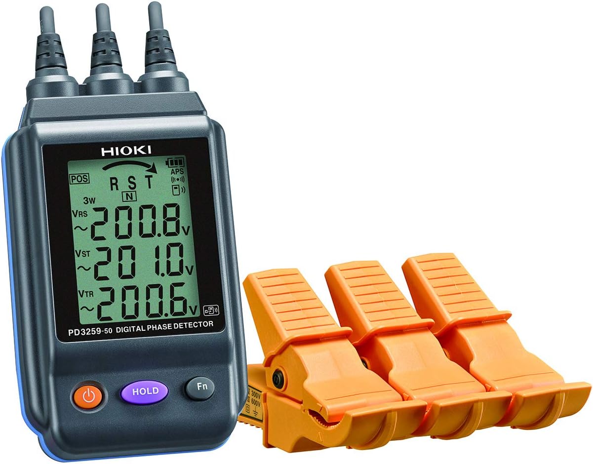Amazon.co.jp: HIOKI (日置電機) 電圧計付検相器 PD3259-50 無線通信(Z3210装着時のみ)：通信距離 見通し ...
