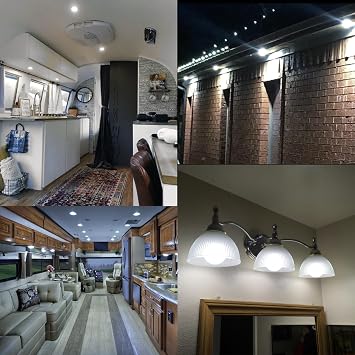 KAKEMONO 12 Volt 1383 1139 RV Led Light Bulbs BA15s 4W 20-99 1141 1156 12V Vanity Replacement for Camper Trailer Motorhomes Marine Boat Interior Lighting, Daylight White 5000K,Pack of 3