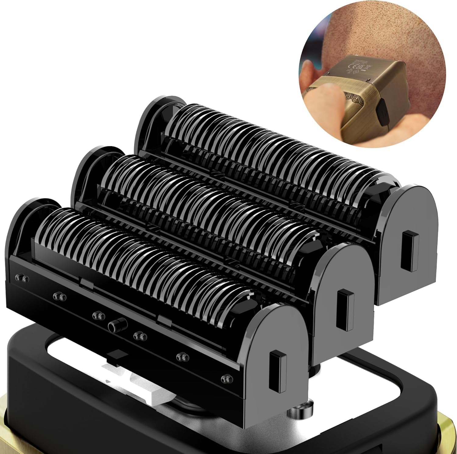 T-Blade Hair Trimmers & Electric Shavers for Men Foil Shaver Beard Trimmer Men's Grooming Kit with Triple Blades Cordless - Image 6