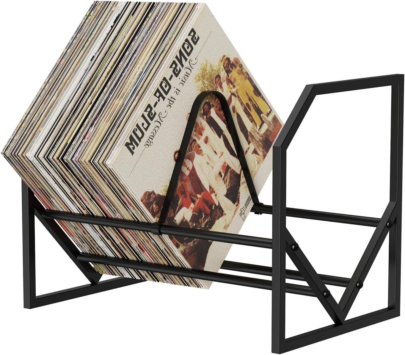 Amazon.com: PAPAGIFTREE Vinyl Record Storage Rack, Vinyl Record Holder ...