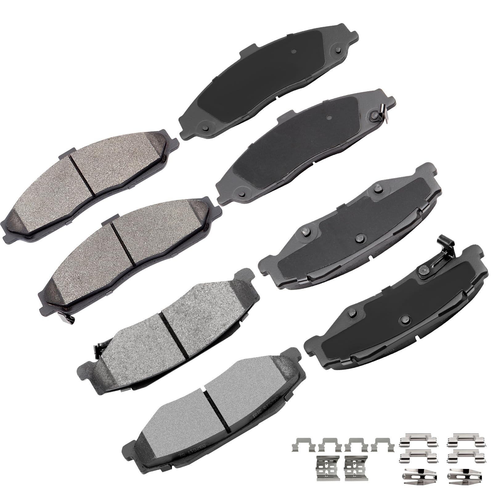cciyu D731 D732 Ceramic Front Rear Brake Pad Set Fit For 2004-2009 For Cadillac XLR,1997-2013 For Chevrolet Corvette