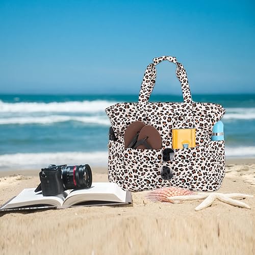 Vista 3 de Bluboon Bolsas de playa para mujer, bolsa grande impermeable con compartimento húmedo para piscina, fin de semana, viajes, gimnasio