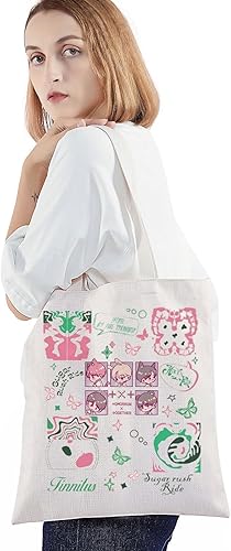 Miniatura 3 de BWWKTOP K-Pop TXT Tote Bag Corea Band Fans Regalos Grupo Coreano Álbum Bandolera K-Pop TXT Merch