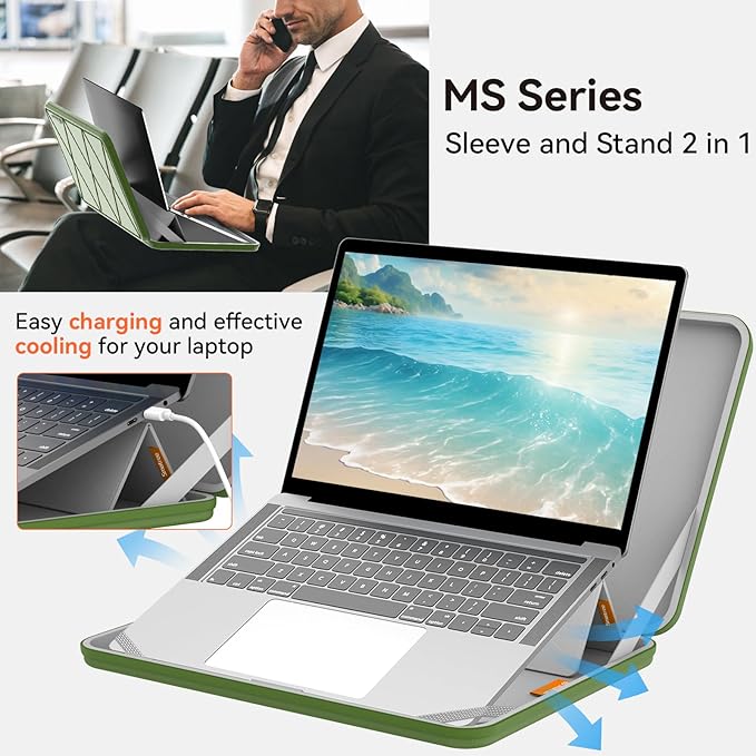 Funda Smatree MS112 EVA para MSI Vector 16, Raider GE68, Verde miniatura 4