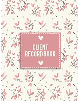 Client Record Book Large Size 8.5x11" Client Profile & Activity Log Book Customer Number, Information, Date, Activity, Amount, Comments