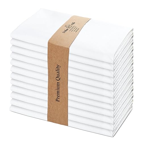 Urban Villa White Cloth Dinner Napkins Set of 12 20x20
