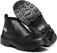 Bota de Couro Para Trabalho EPI Bico PVC Segurança
