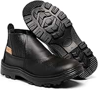 Bota de Couro Para Trabalho EPI Bico PVC Segurança