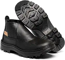 Bota de Couro Para Trabalho EPI Bico PVC Segurança