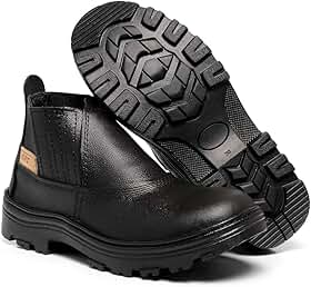 Bota de Couro Para Trabalho EPI Bico PVC Segurança