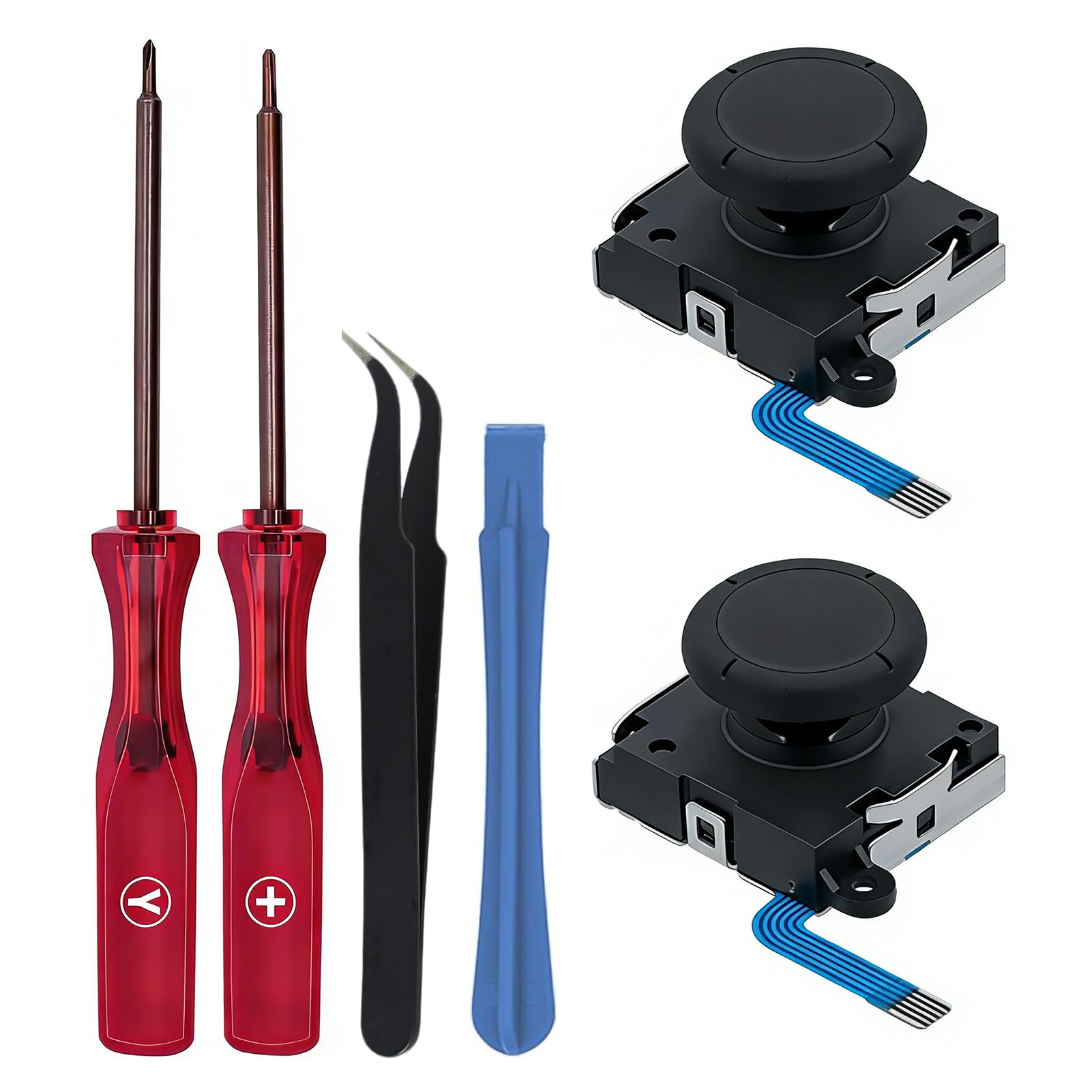 6 Piezas Switch Joystick Reemplazo, 3D Analog Joycon Joystick para NS Switch Switch OLED Switch Lite con Kit de Herramientas de Reparación Compatible con Joystick Dañado Fallado No apto para Switch 2