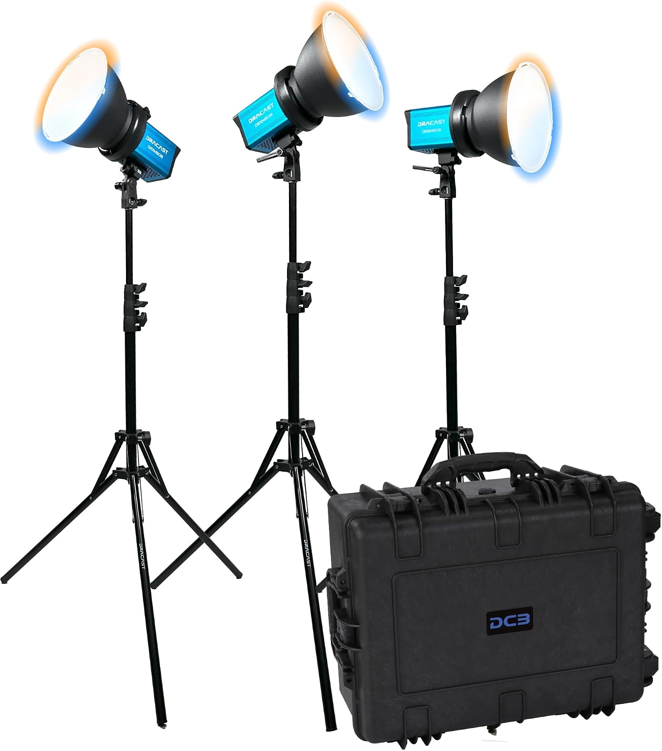 Dracast X Series M80 Bi-Color LED 3 Light Kit with Injection Molded Travel Case