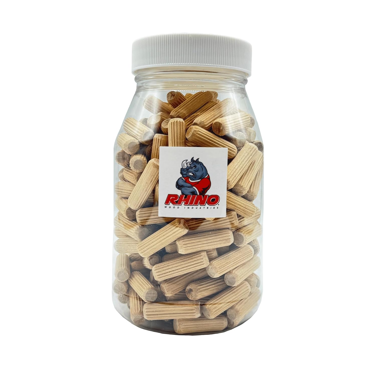 1/2" x 2" Wooden Dowel Pins, 200-Pack – Birch Hardwood, Kiln-Dried, Fluted & Beveled (1/2" x 2", 200pk)