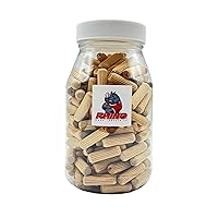 Vista 17 de 3/8" x 2" - Paquete de 500 pasadores de madera - Secados al horno, estriados y biselados (3/8" x 2", 500 unidades)