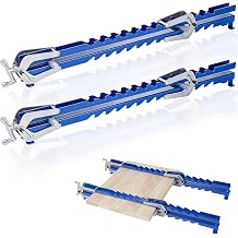 2026 Upgrade Fits 5-1/2" to 16" Wide Woodworking, 19" Panel Clamps for Woodworking, Fits 1/2" to 1-1/2" Thick for Cutting Boards,2-Pack 4-Way Glue-Up Clamp System for Cutting Boards,Keeps Boards Flat