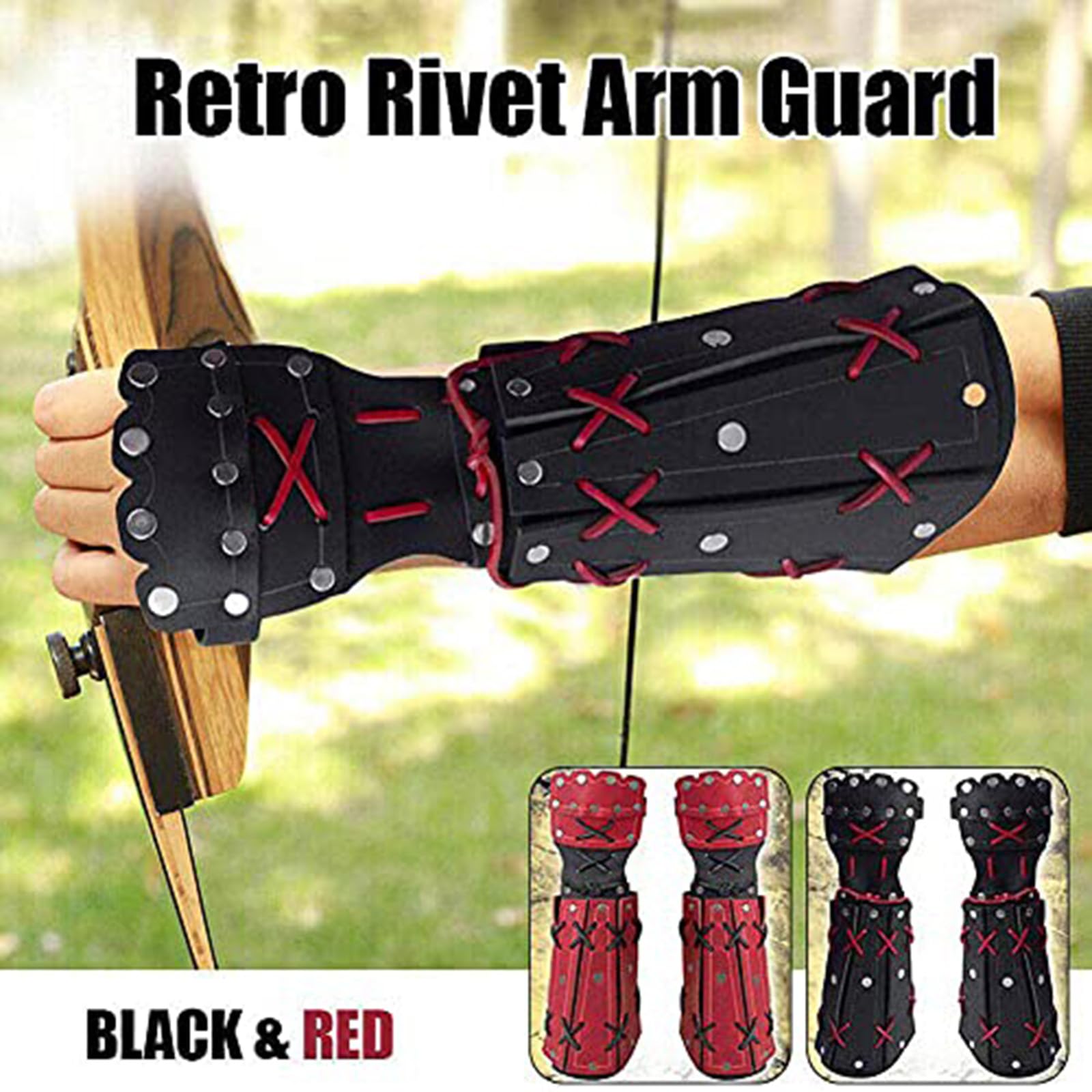 Mittelalter Samurai Leder Rüstung Armschiene Bogenschießen Armschutz Ritter Stulpen Armband