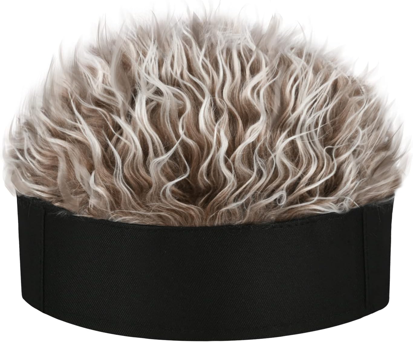 Frosted Tips Wig Novelty Hat with Hair for Men Spiked Hair Wig Funny Beanie Hats for Women