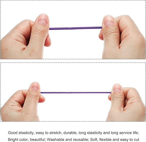 Vista 182 de PATIKIL Cuerda elástica elástica de 1/8 pulgadas, 11 yardas (0.118 in x 32.8 ft), color verde militar para manualidades, correas de gancho