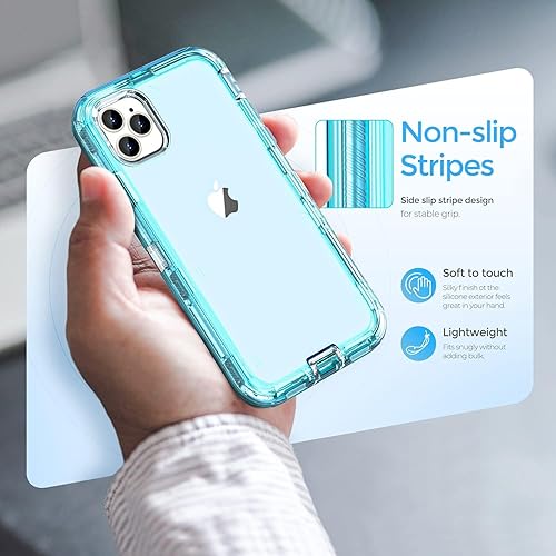 Miniatura 9 de ORIbox Funda para iPhone 15 Pro Max púrpura, protección contra caídas de grado militar de 10 pies, funda transparente resistente a prueba de golpes