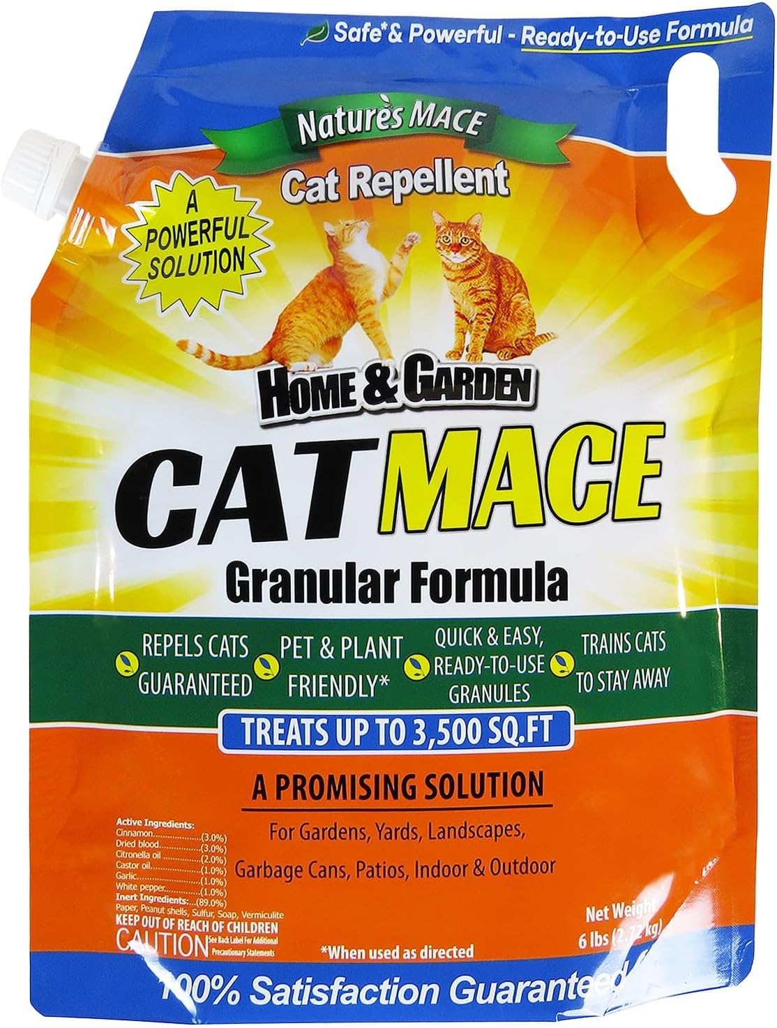 Nature's Mace Cat Repellent 6lb Granular, Cat Repellent
