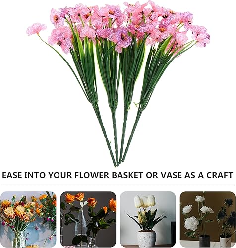 Miniatura 5 de FOMIYES 1 juego de 4 flores artificiales decorativas, decoración africana, ramos de novia para decoración del hogar, flores artificiales secas,