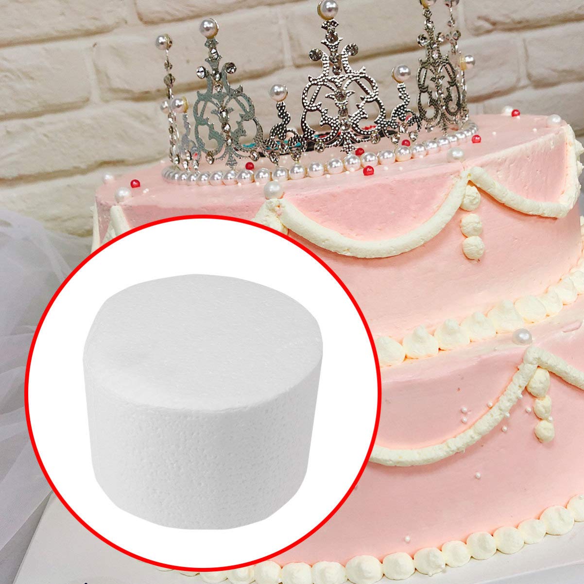 24-Piece Foam Cupcake Molds - Polystyrene Cake Dummies For Craft Decorating & Floral Arrangements