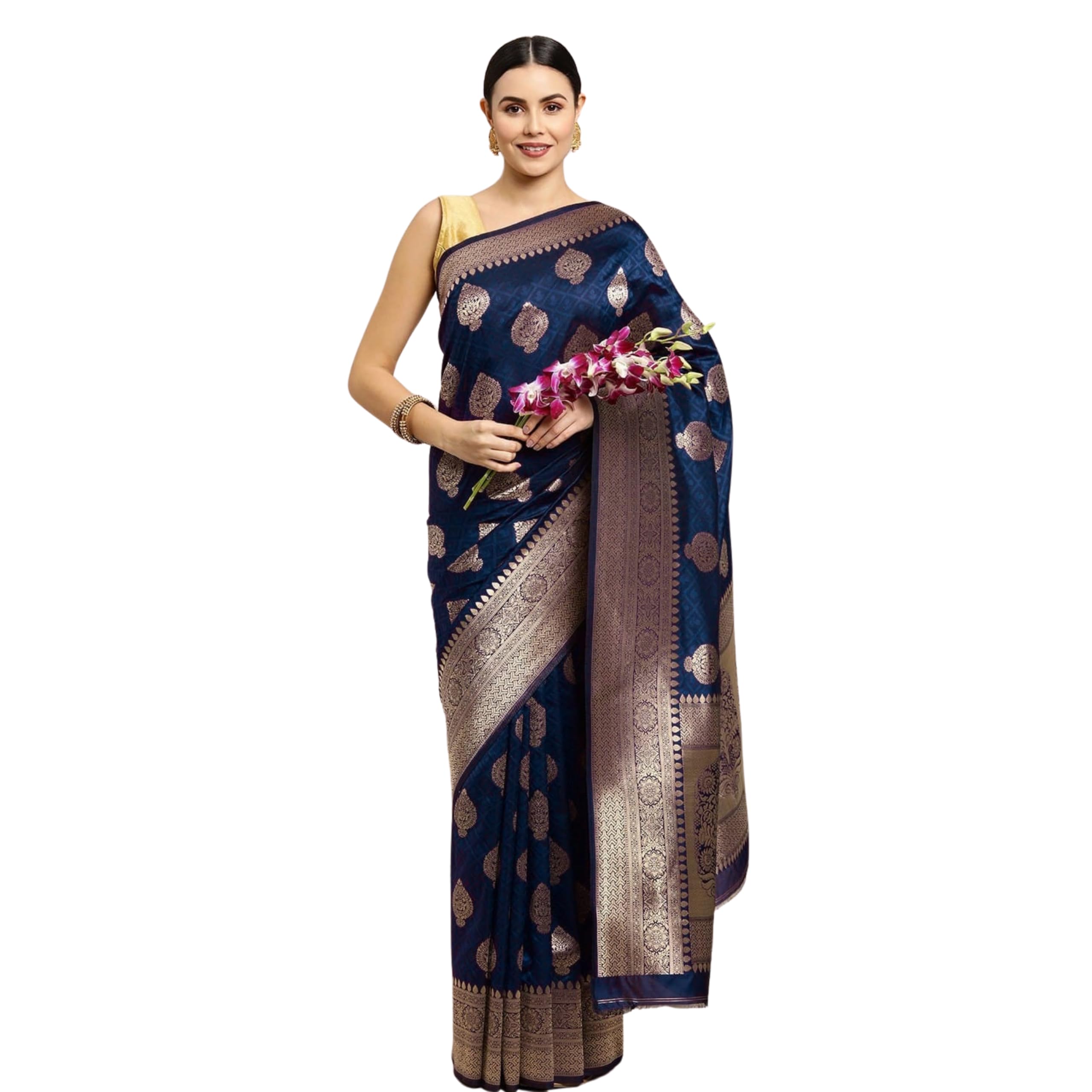 KNETLI Saree for Women With Unstitched Blouse