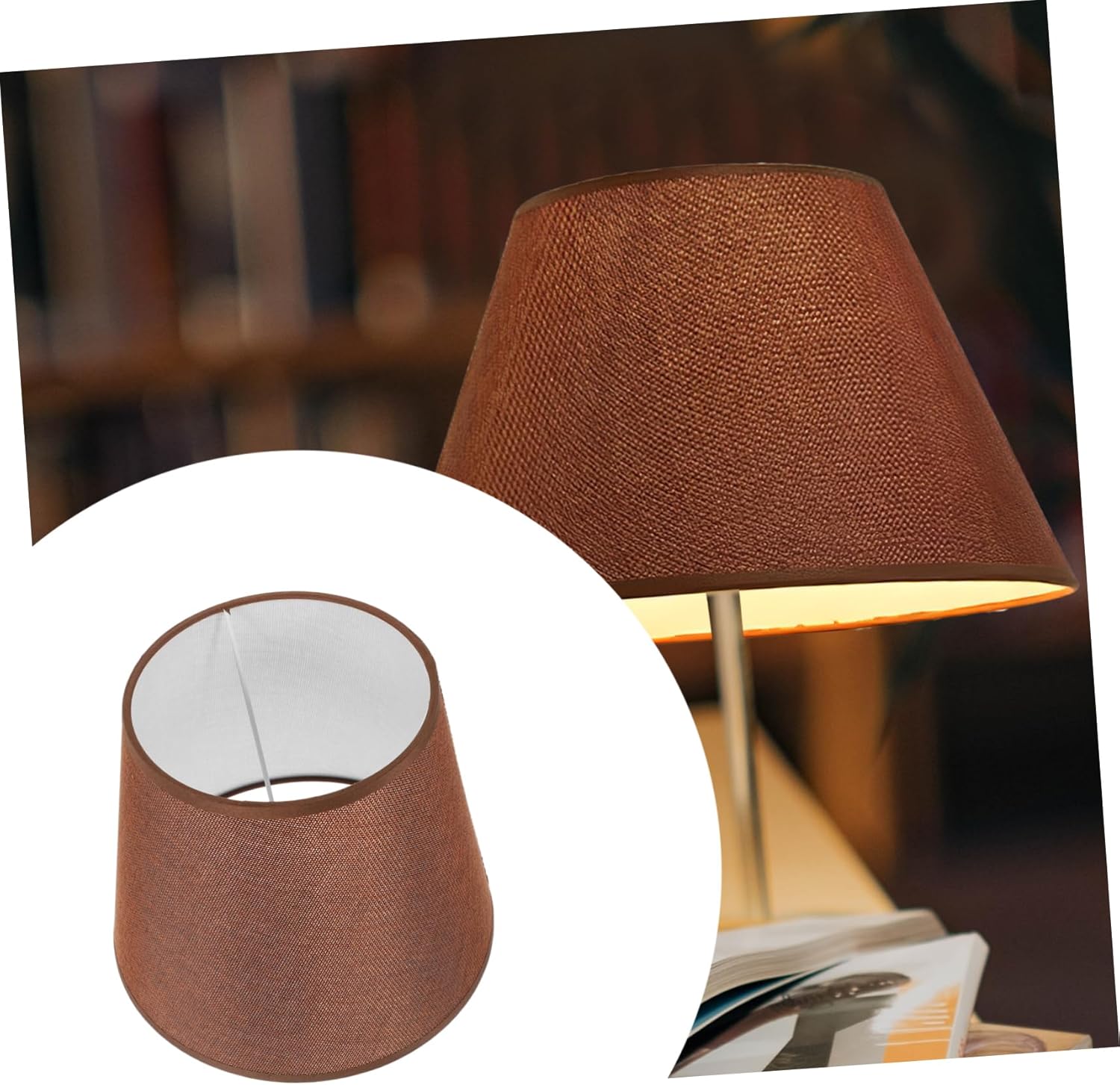 Cloth Lamp Shade Replacement for Table Lights Compatible Easy to Install Lightweight Design for Living Room and Bedroom Coffee Bottom