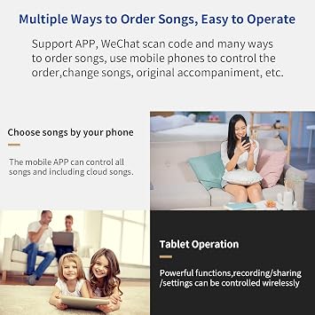 InAndOn Karaoke System, 22 inch Karaoke Player with Wireless Microphone, Cloud Song Update, YouTube, Movie, KTV Machine 4T