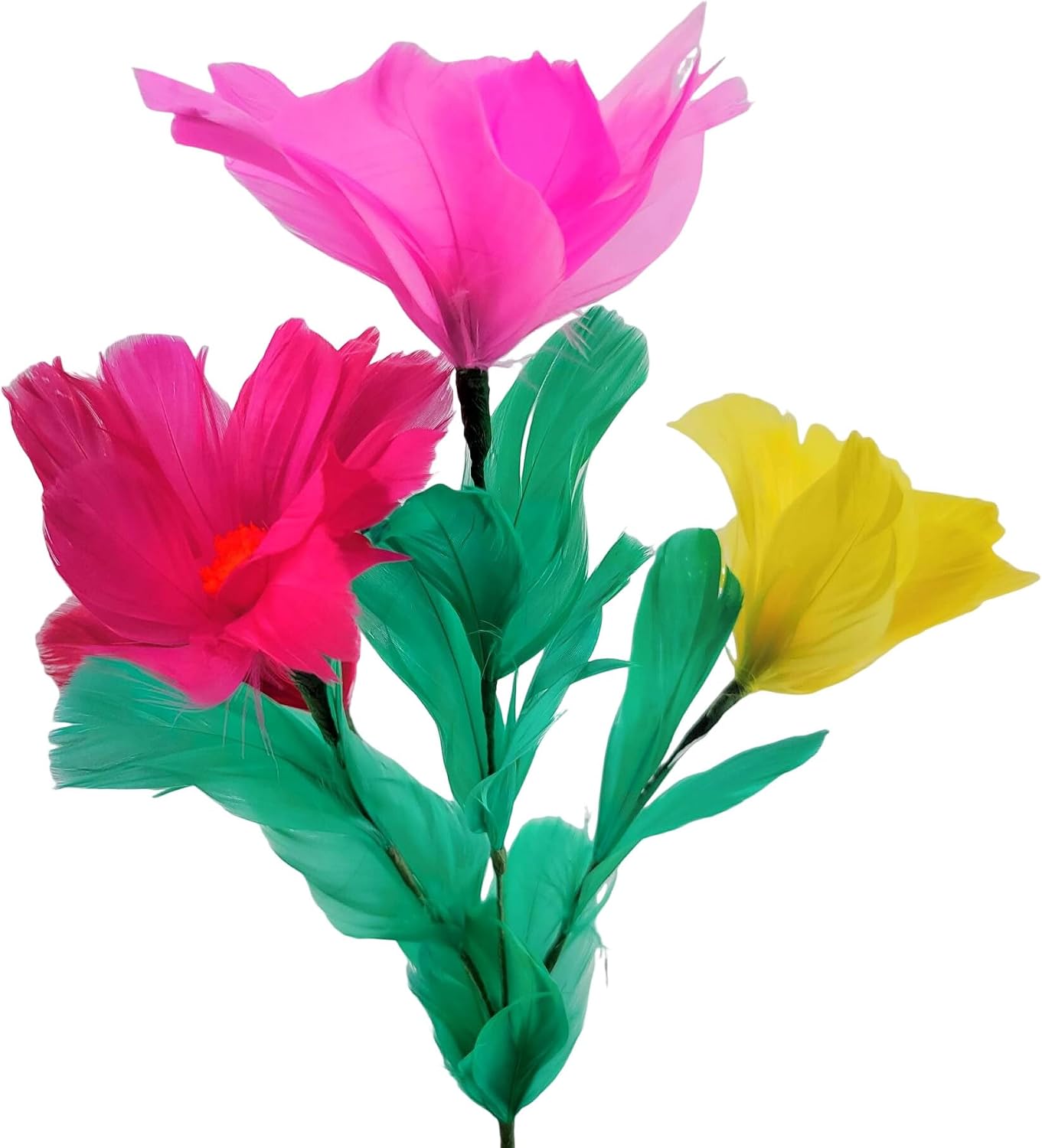 Sleeve Cloth Feather Flower Bouquet Professional Magician Gimmick Stage Magic Trick for Magic