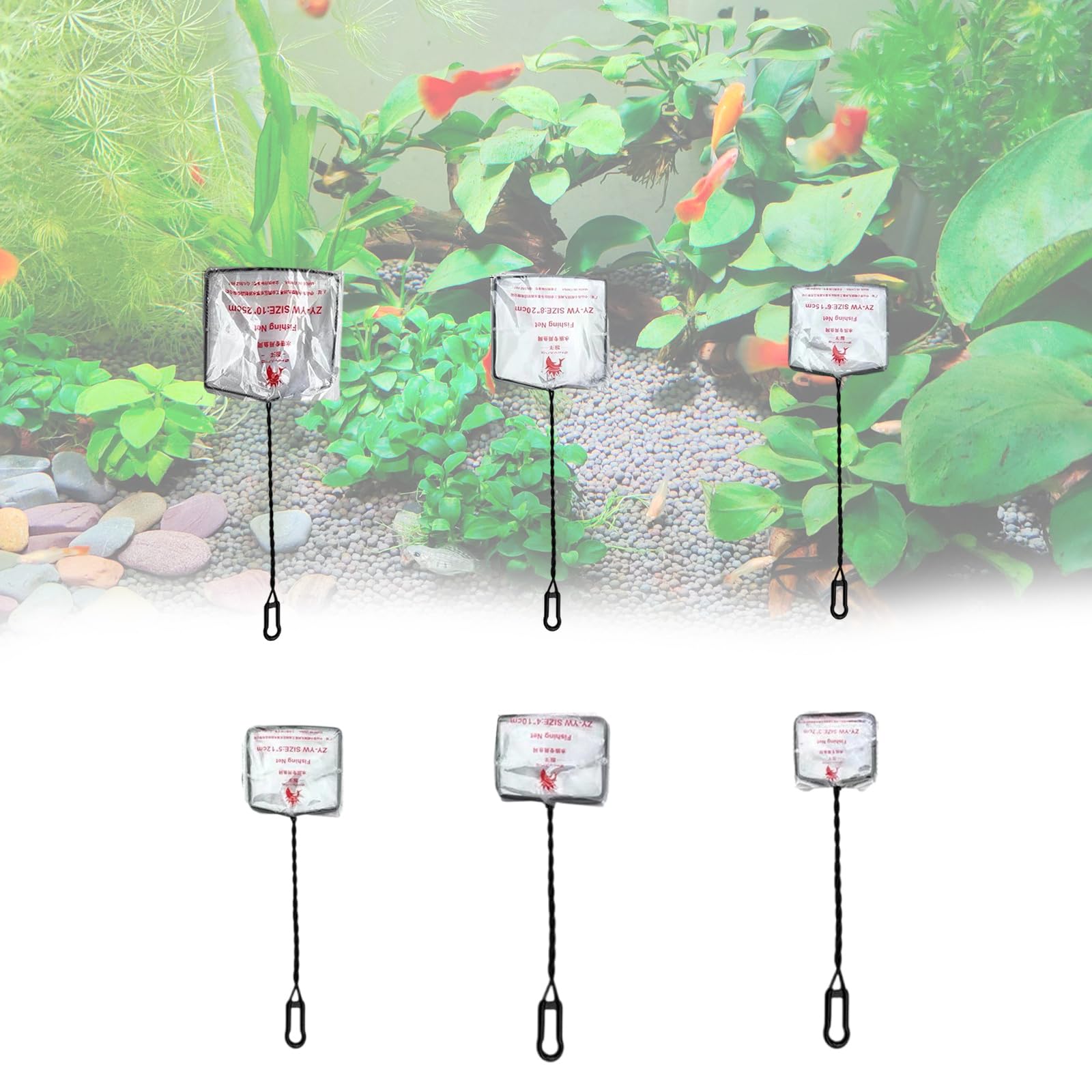 PANGBOER Paquete De 10 Cucharas Limpieza Fina Profesionales para Acuarios Red Peces Varias Ocasiones Hogar Y Oficina Red Pesca Peceras