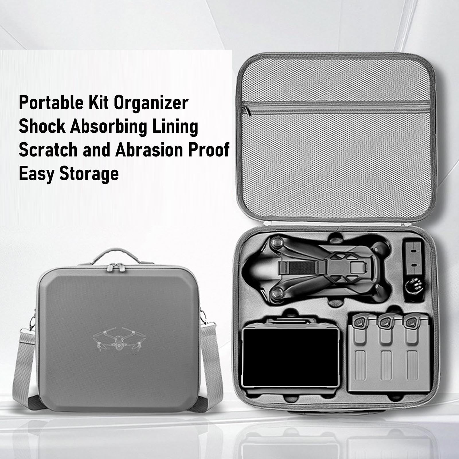 KUIDAMOS Estuche de Transporte para Dron, Bolsa Protectora Portátil con Absorción de Golpes para 4PRO para Viajeros, Material PU a Prueba de Lluvia