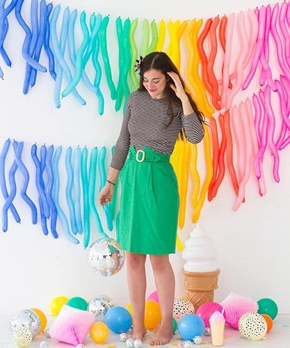 Miniatura 3 de Kit de 200 globos largos con bomba, formas mágicas de animales torcidos de 260Q, látex grueso para fiestas de cumpleaños, bodas, decoraciones de