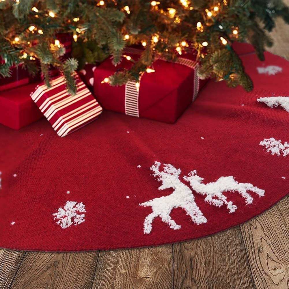 MAREN - Jupe de sapin de Noël 100 cm - Snow White - Blanc | Christmas tree skirt | TEX0962103418
