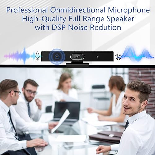 Miniatura 4 de Cámara de sala de conferencias, 3 en 1, cámara web Full HD de 1080p con micrófono y altavoz, USB Plug and Play, cámara de videoconferencia de gran