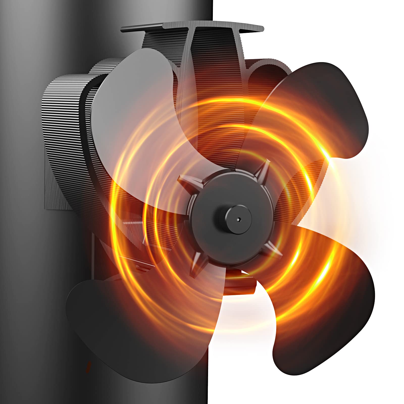 Amazon.com: OCROUKI Heat Powered Wood Stove Fan，Magnetically Mounted Flue  Pipe Fireplace Fan，4 Blades Silent Eco-Friendly Stove Fan for Home Wood  Burning Stove，Helping to Circulate Heat : Home u0026 Kitchen
