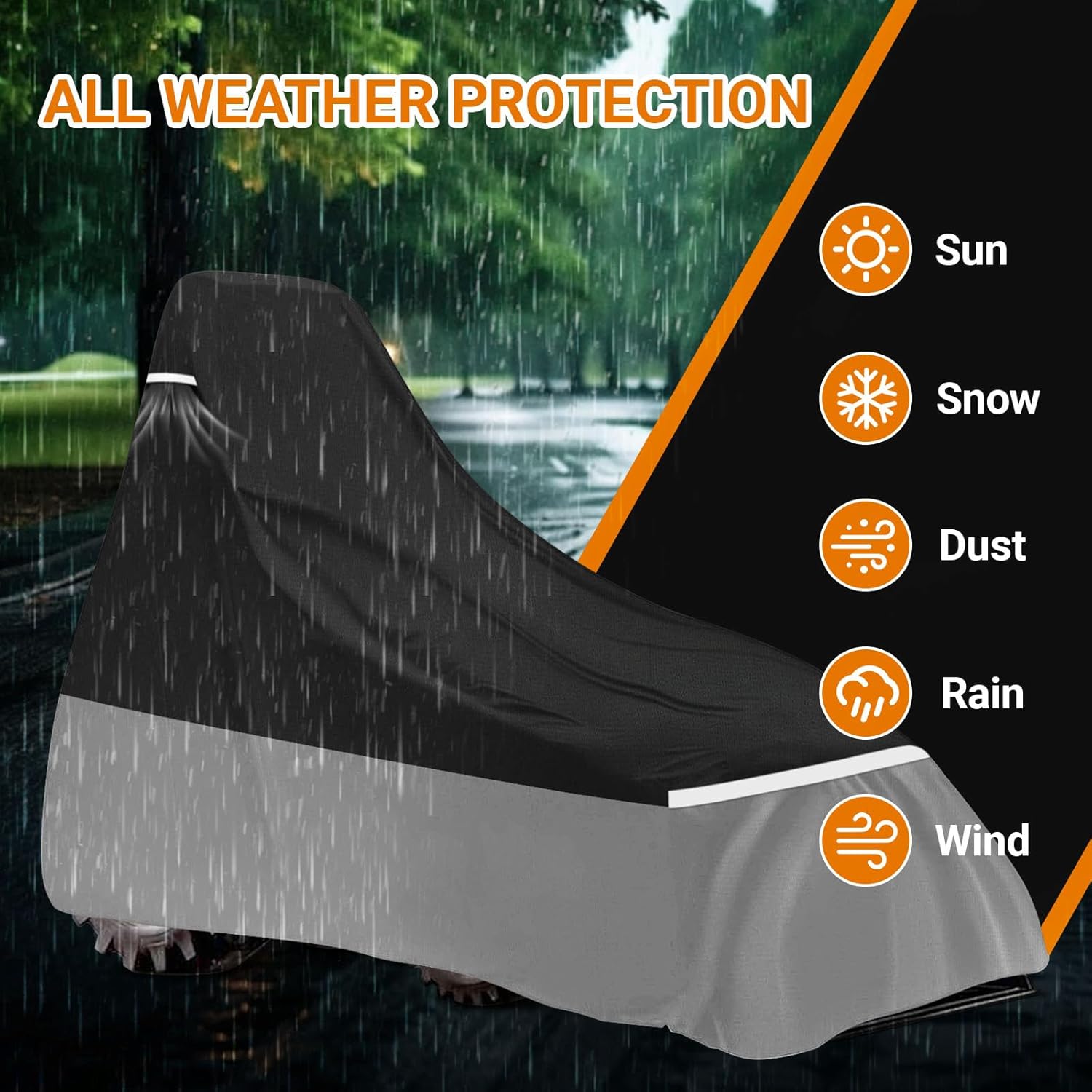 Large Tractor Cover Fit Most Compact Utility Tractors with 60-100 HP, 420D Utility Tractor Covers Waterproof Heavy Duty, Dustproof Tear Resistant UV Protection (60-100 HP/Extra Large)