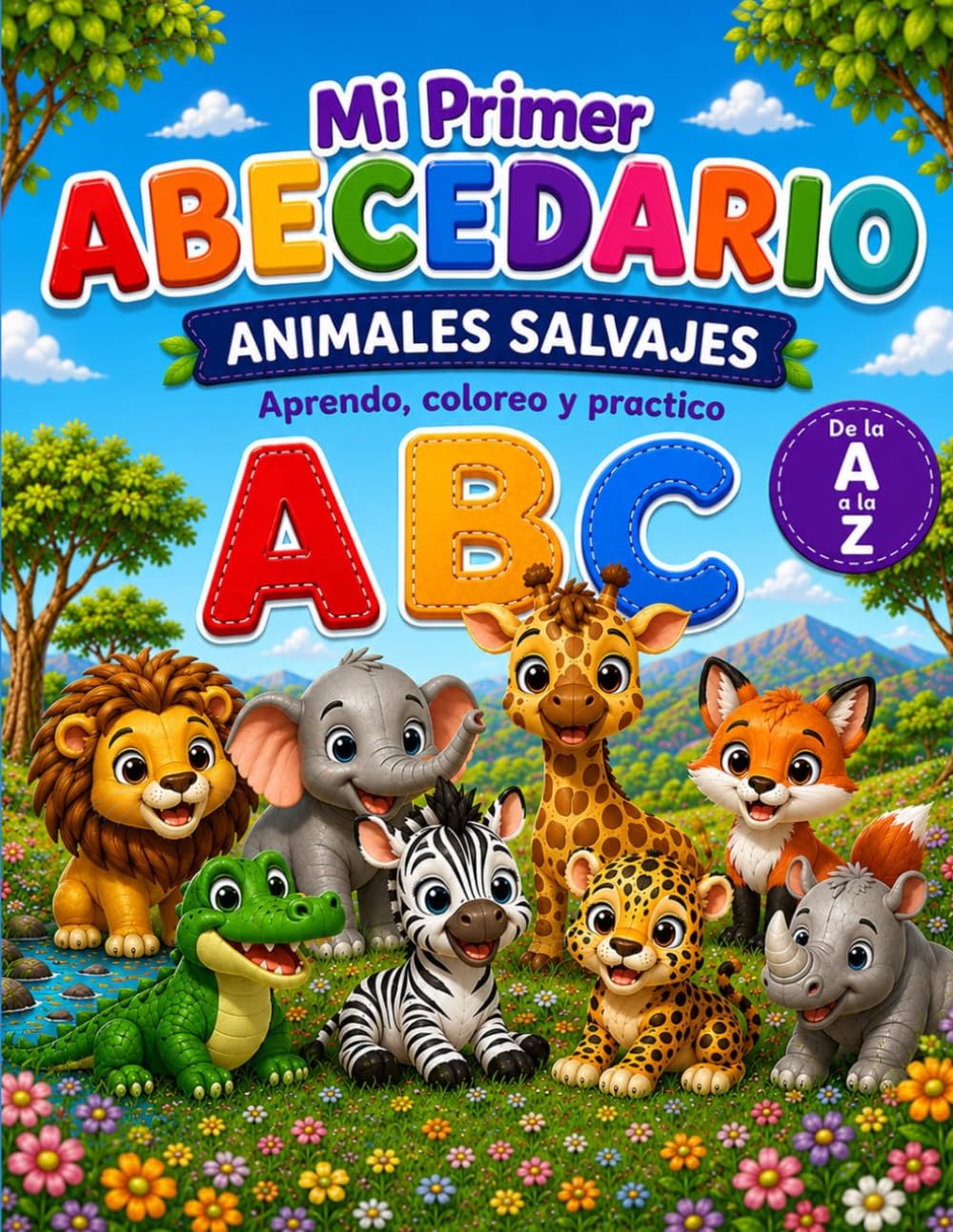 Mi Primer Abecedario de Animales Salvajes: Animales Salvajes. Aprendo,coloreo y practico