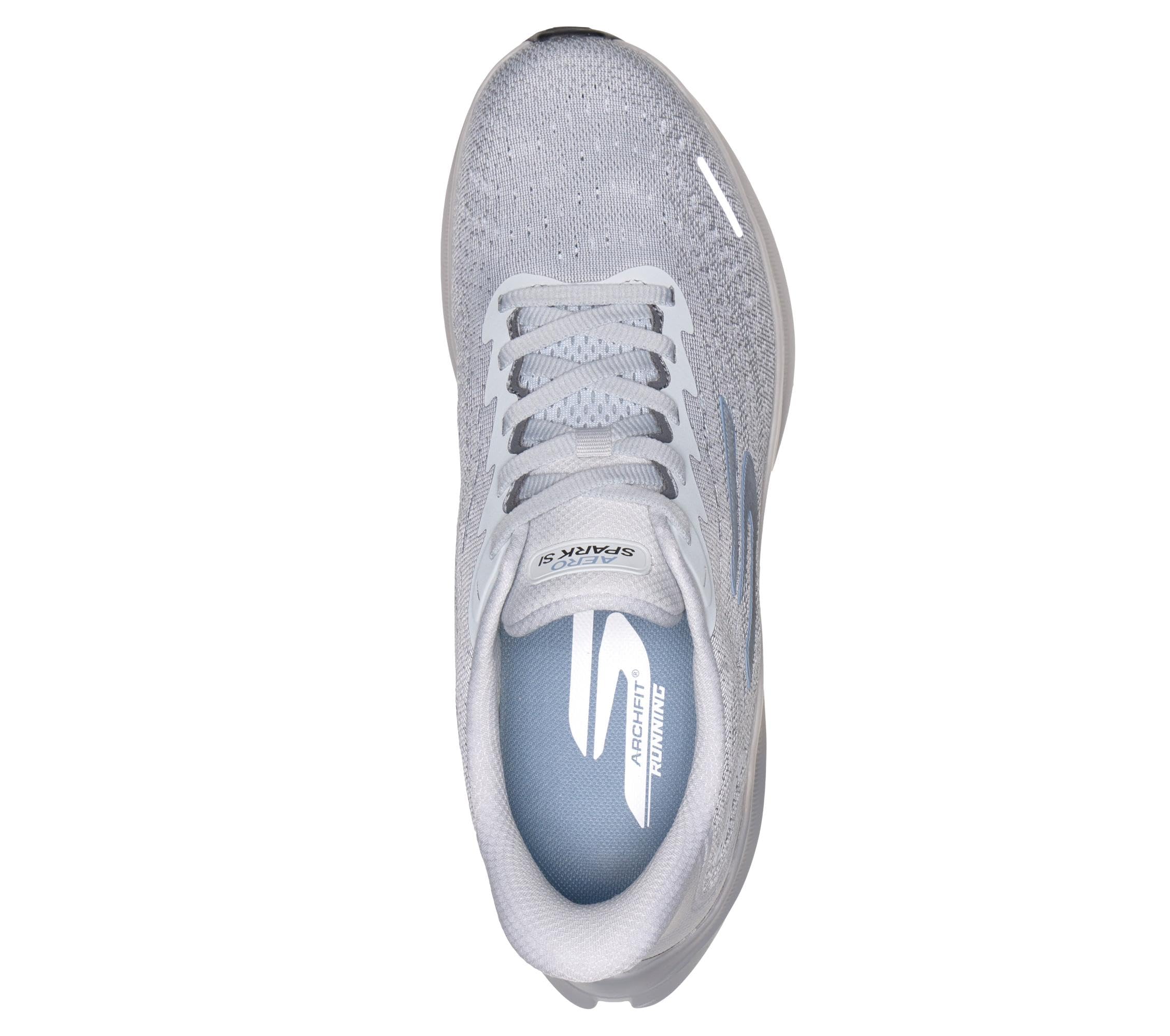 Skechers Aero Spark Slip Ins - Tenis de Correr para Hombre, Gris Textil con Ribete de carbón, 40 EU